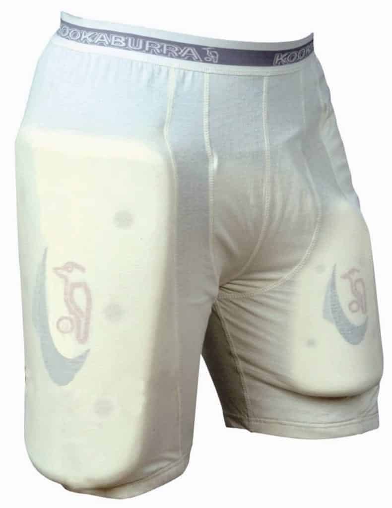 A Pair Of Kookaburra Batting Shorts With Guards Inserted Inside
