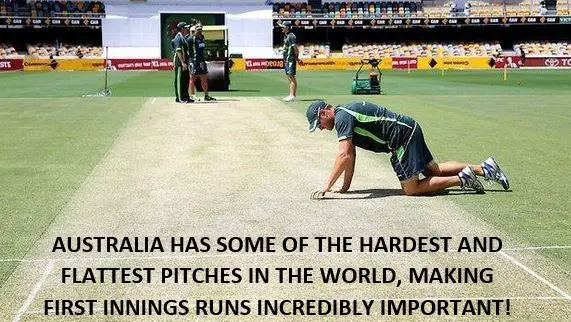 picture showing a hard and flat Australian pitch