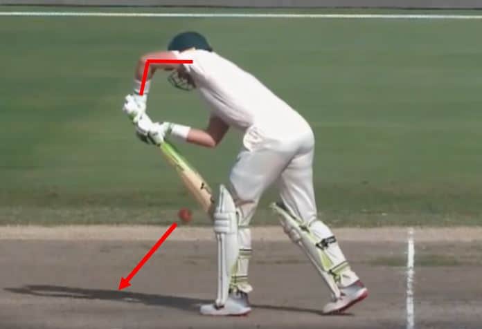 Tim Paine Executing a forward defence shot